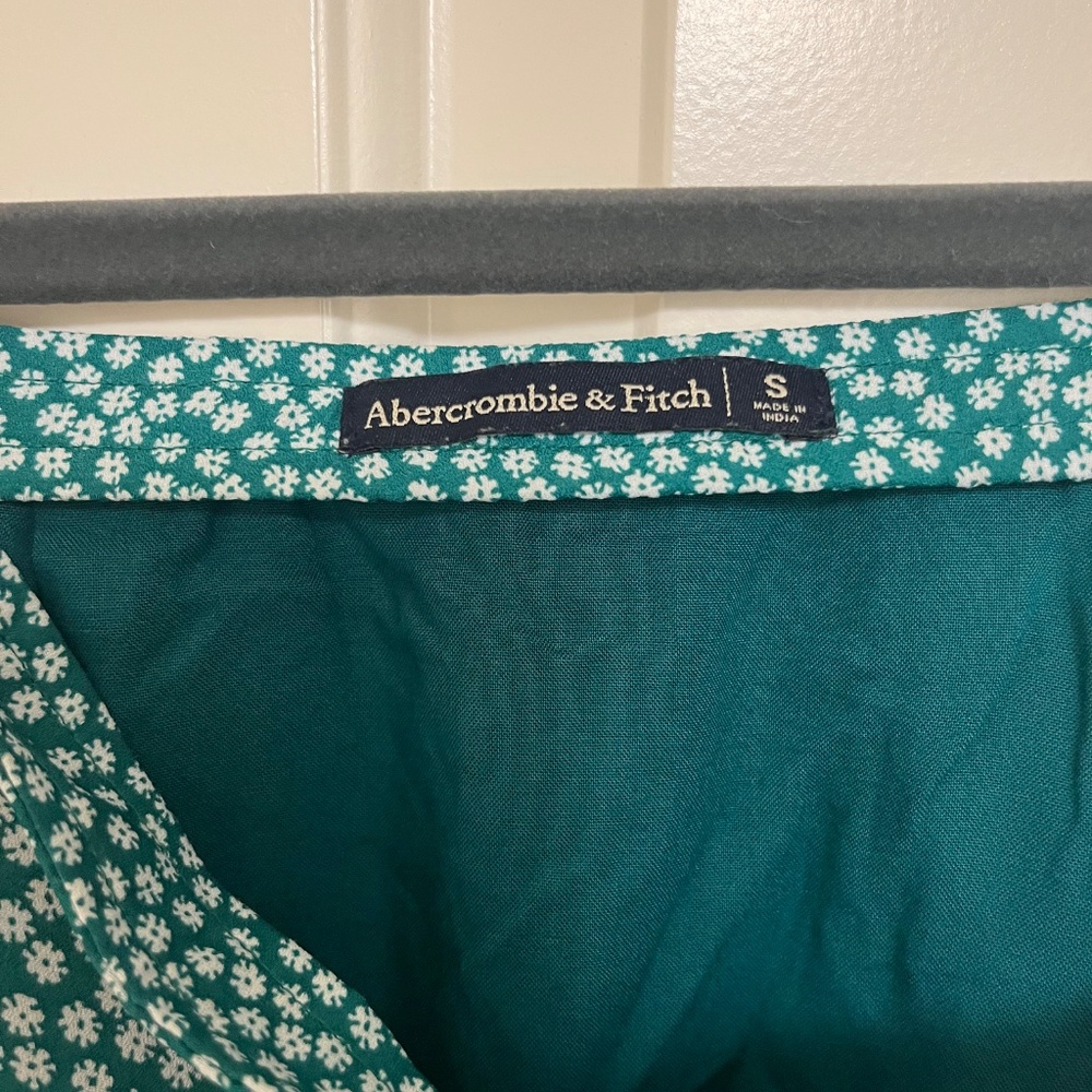 Abercrombie & Fitch Green Floral Two Piece Set Midi Skirt and Top Size S - Picture 6 of 8
